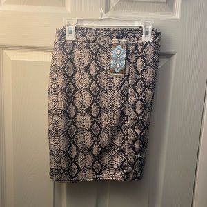 Boohoo Snake Skin Print Mini Skirt